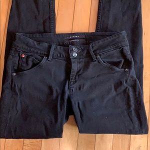Hudson Collin midrise black skinny jeans 28